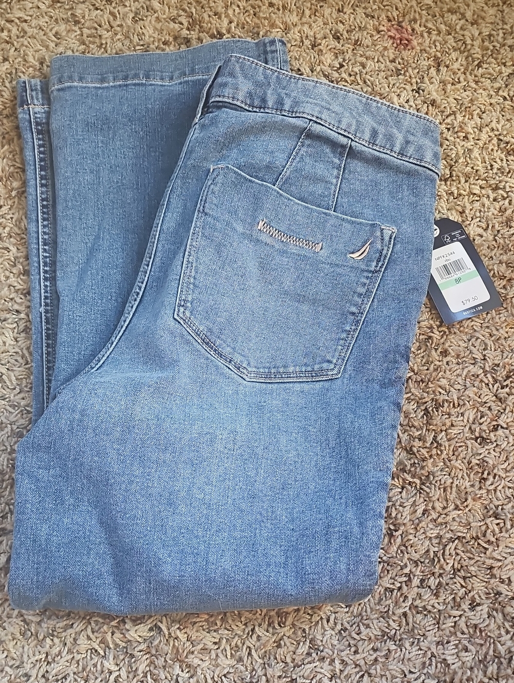 Nautica Women's Straight Leg Jeans in Light Blue Denim